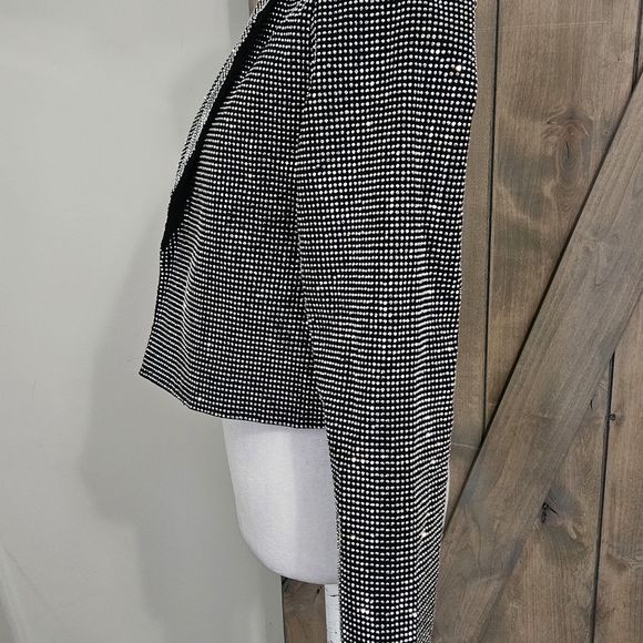 CLOUD TEN Jones Studded Cropped Blazer. Black Silver Studded. Size Small - Picture 4 of 15